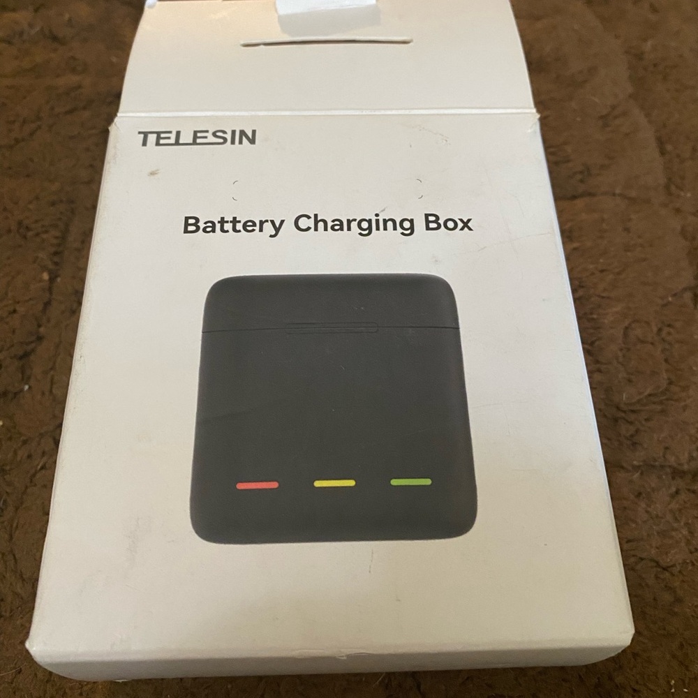 Telesin Battery GOPRO Charging Box - Black with LED Indicators